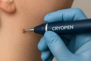 Person receiving skin tag removal Chadwell Heath