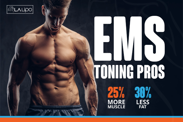 Image of man with sculpted stomach showing the fat loss and muscle gain of LA-EMS Body Sculpting Treatment Chadwell Heath